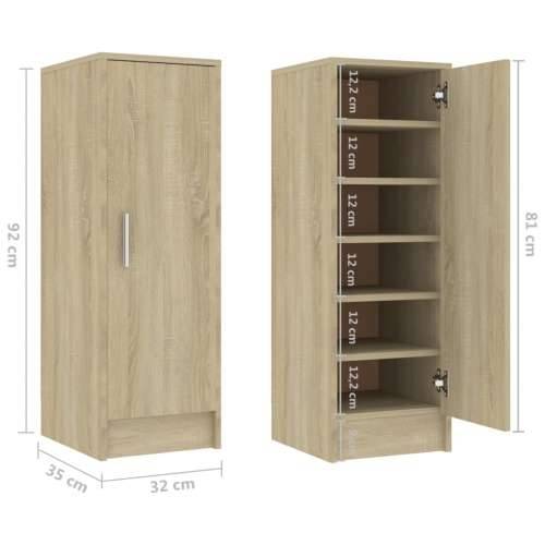 Ormarić za cipele boja hrasta 32 x 35 x 92 cm konstruirano drvo - sonoma hrast 31.5 x 35 x 92 cm 1 shoe cabinet with door Cijena