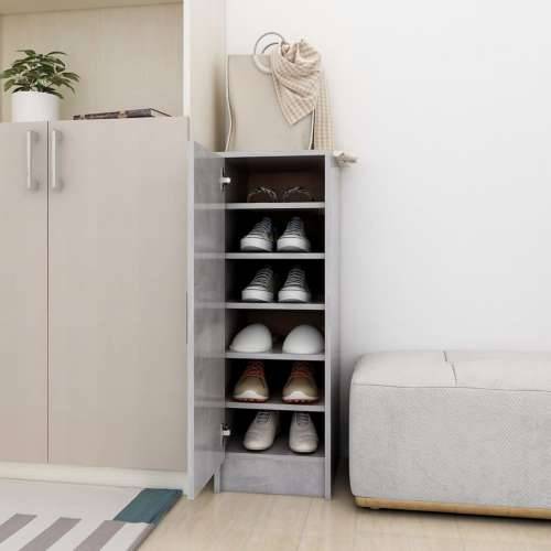 Ormarić za cipele boja betona 32 x 35 x 92 cm konstruirano drvo - Beton siva 31.5 x 35 x 92 cm 1 shoe cabinet with door Cijena
