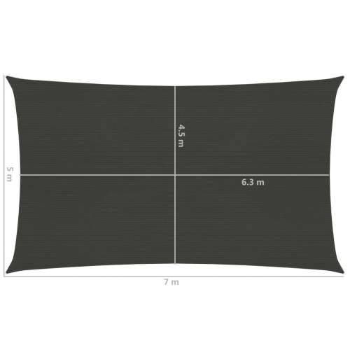 Jedro za zaštitu od sunca 160 g/m² antracit 5 x 7 m HDPE - Antracit 5 x 7 m 1 Cijena
