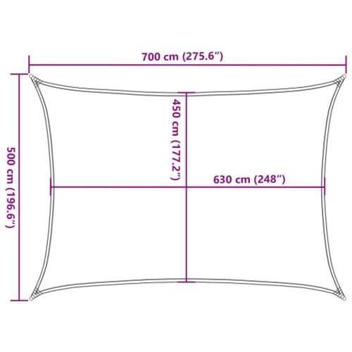 Jedro za zaštitu od sunca 160 g/m² antracit 5 x 7 m HDPE - Antracit 5 x 7 m 1 Cijena