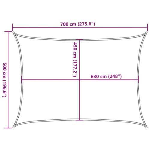 Jedro za zaštitu od sunca 160 g/m² bijelo 5 x 7 m HDPE - Bijela 7 x 5 m 1 Cijena