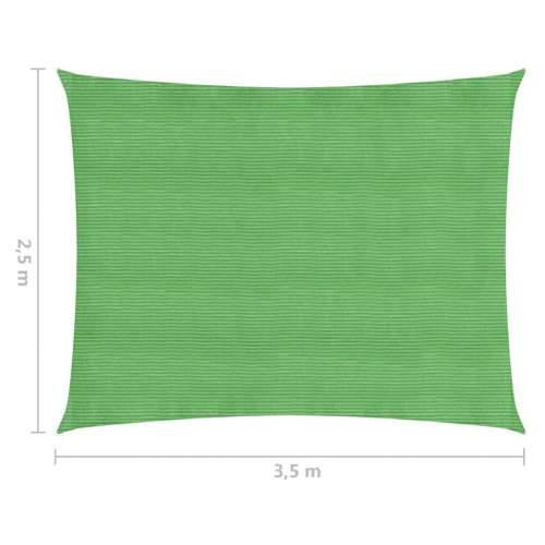 Jedro za zaštitu od sunca 160 g/m² svjetlozeleno 2,5x3,5 m HDPE - Svijetlo zelena 2.5 x 3.5 m 1 Cijena