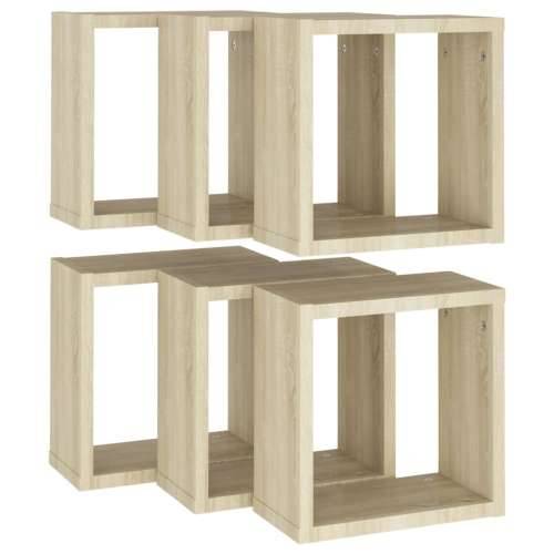 Kockaste zidne police 6 kom boja hrasta sonome 30 x 15 x 30 cm - sonoma hrast 30 x 15 x 30 cm 6 1 Cijena