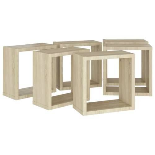 Kockaste zidne police 6 kom boja hrasta sonome 30 x 15 x 30 cm - sonoma hrast 30 x 15 x 30 cm 6 1 Cijena