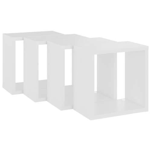 Kockaste zidne police 4 kom bijele 26 x 15 x 26 cm - Bijela 26 x 15 x 26 cm 4 1 Cijena