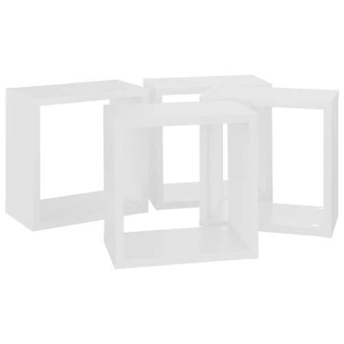 Kockaste zidne police 4 kom bijele 26 x 15 x 26 cm - Bijela 26 x 15 x 26 cm 4 1 Cijena