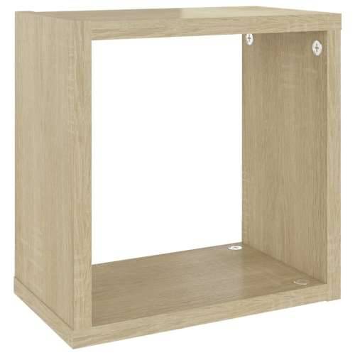 Kockaste zidne police 2 kom boja hrasta sonome 26 x 15 x 26 cm - sonoma hrast 26 x 15 x 26 cm 2 1 Cijena