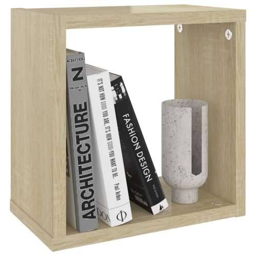 Kockaste zidne police 4 kom boja hrasta sonome 26 x 15 x 26 cm - sonoma hrast 26 x 15 x 26 cm 4 1 Cijena