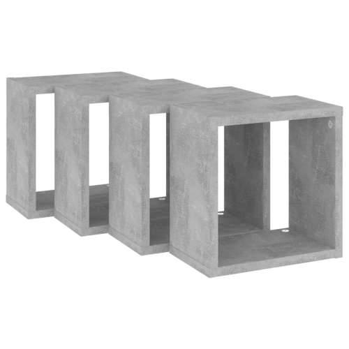 Kockaste zidne police 4 kom siva boja betona 26 x 15 x 26 cm - Beton siva 26 x 15 x 26 cm 4 1 Cijena