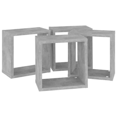 Kockaste zidne police 4 kom siva boja betona 26 x 15 x 26 cm - Beton siva 26 x 15 x 26 cm 4 1 Cijena