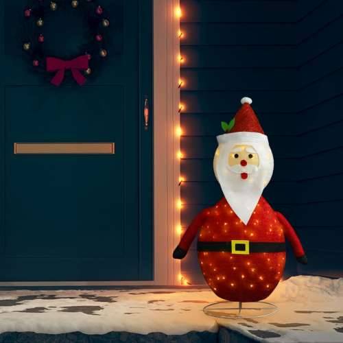 Ukrasna božićna figura Djeda Mraza LED luksuzna tkanina 120 cm