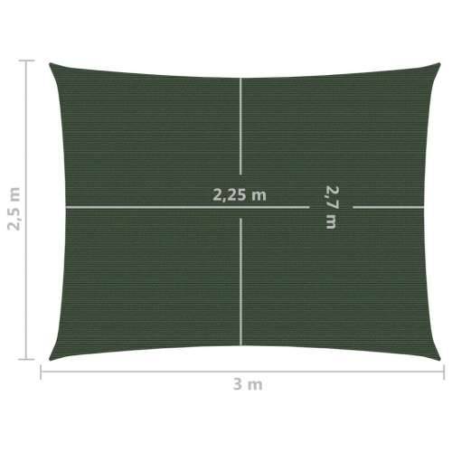 Jedro za zaštitu od sunca 160 g/m² tamnozeleno 2,5 x 3 m HDPE - Tamnozelena 2.5 x 3 m 1 Cijena