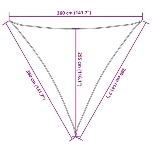 Jedro za zaštitu od sunca 160 g/m² tamnozeleno 3,6 x 3,6 x 3,6 m HDPE - Tamnozelena 3.6 x 3.6 x 3.6 m 1 Cijena
