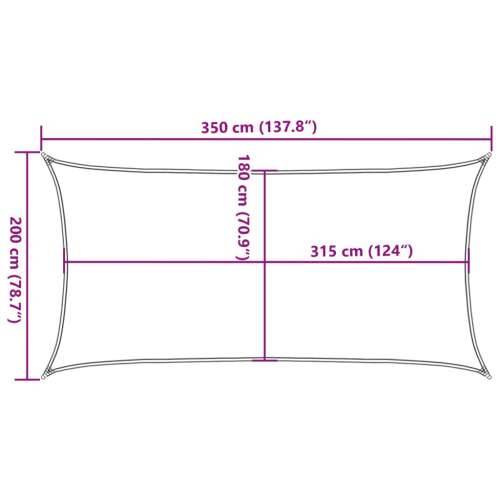 Jedro za zaštitu od sunca 160 g/m² crveno 2 x 3,5 m HDPE Crvena 2 x 3.5 m 1 Cijena