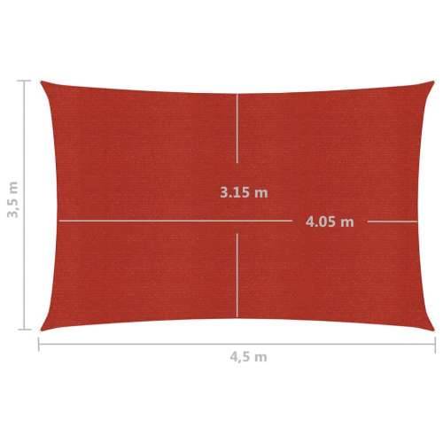 Jedro za zaštitu od sunca 160 g/m² crveno 3,5 x 4,5 m HDPE - Crvena 3.5 x 4.5 m 1 Cijena