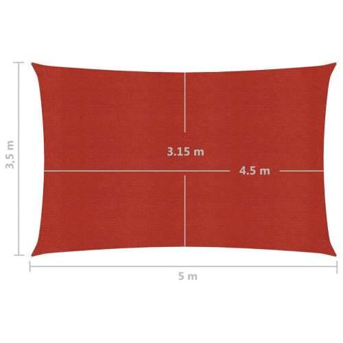 Jedro za zaštitu od sunca 160 g/m² crveno 3,5 x 5 m HDPE - Crvena 3.5 x 5 m 1 Cijena