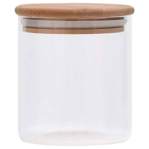 Staklenke za pohranu s poklopcima od bambusa 10 kom 600 ml - 10 600 ml Cijena