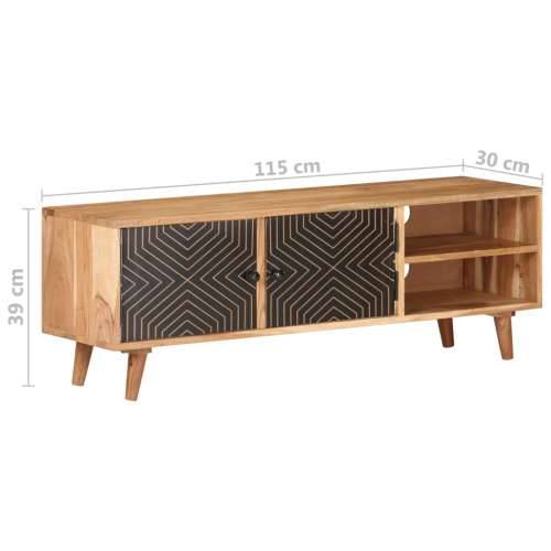 TV ormarić 115 x 30 x 39 cm od masivnog drva bagrema Cijena