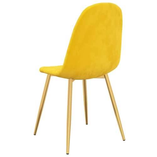 Blagovaonske stolice 2 kom boja senfa baršunaste Cijena