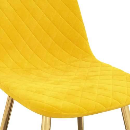 Blagovaonske stolice 2 kom boja senfa baršunaste Cijena