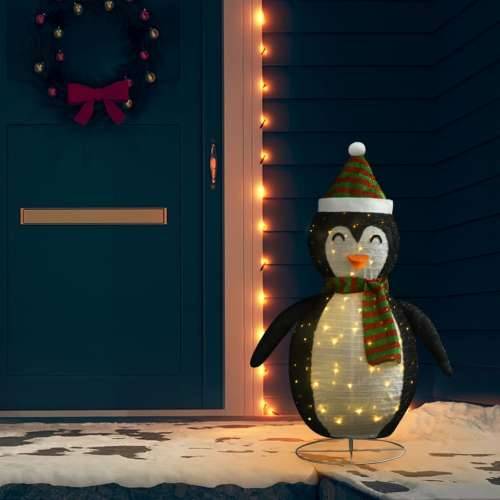 Ukrasna božićna figura pingvina LED od luksuzne tkanine 120 cm