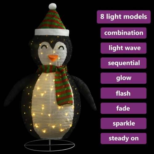 Ukrasna božićna figura pingvina LED od luksuzne tkanine 120 cm Cijena