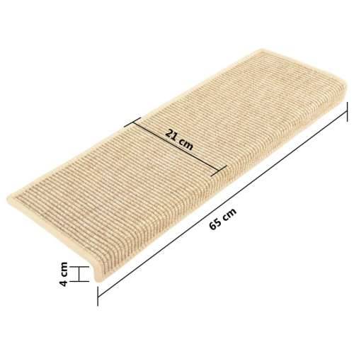 Ljepljivi tepisi za stepenice 15 kom 65x21x4 cm svjetlobež - Svjetlobež 15 Cijena
