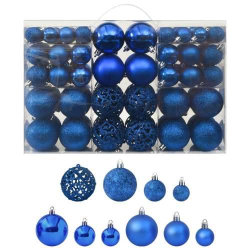 Set od 100 božićnih kuglica plavi Cijena