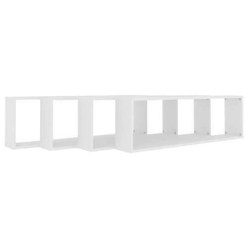 Kockaste zidne police 4 kom bijele 100 x 15 x 30 cm drvene - Bijela 100 x 15 x 30 cm 4 1 Cijena