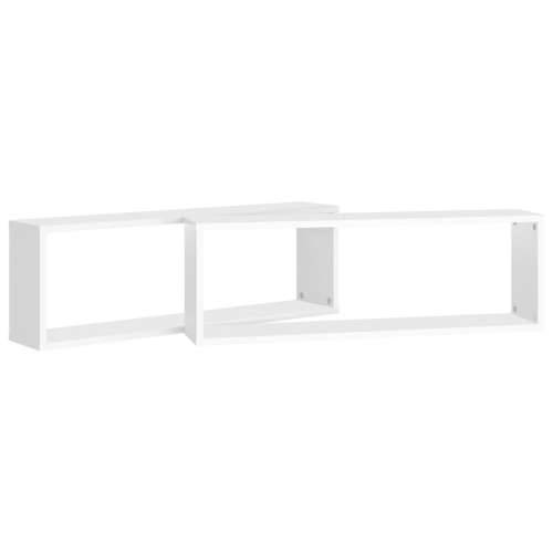 Kockaste zidne police 2 kom bijele 80 x 15 x 26,5 cm drvene - Bijela 80 x 15 x 26.5 cm 2 1 Cijena