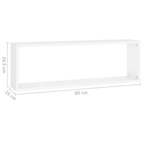 Kockaste zidne police 4 kom bijele 80 x 15 x 26,5 cm drvene - Bijela 80 x 15 x 26.5 cm 4 1 Cijena