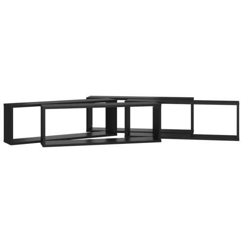 Kockaste zidne police 4 kom crne 80x15x26,5cm konstruirano drvo - Crna 80 x 15 x 26.5 cm 4 1 Cijena