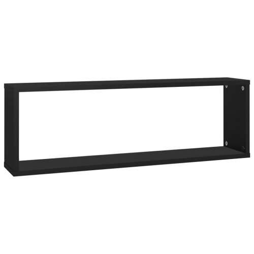 Kockaste zidne police 4 kom crne 80x15x26,5cm konstruirano drvo - Crna 80 x 15 x 26.5 cm 4 1 Cijena