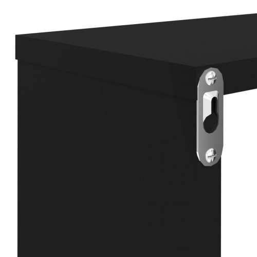Kockaste zidne police 4 kom crne 80x15x26,5cm konstruirano drvo - Crna 80 x 15 x 26.5 cm 4 1 Cijena