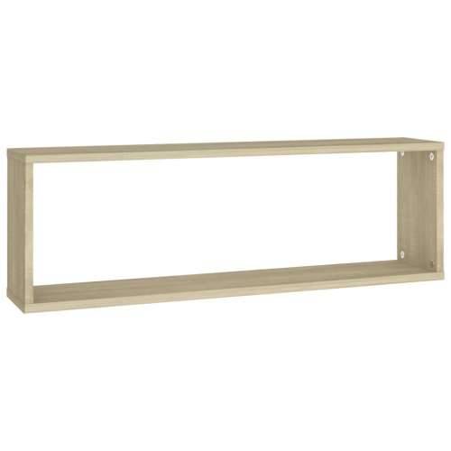Kockaste zidne police 2 kom boja hrasta 80x15x26,5 cm drvene - sonoma hrast 80 x 15 x 26.5 cm 2 1 Cijena