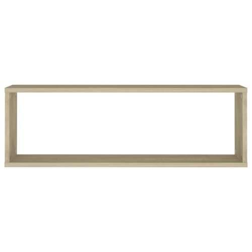 Kockaste zidne police 2 kom boja hrasta 80x15x26,5 cm drvene - sonoma hrast 80 x 15 x 26.5 cm 2 1 Cijena