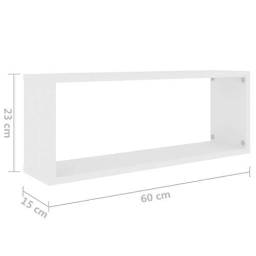 Kockaste zidne police 6 kom bijele 60 x 15 x 23 cm drvene - Bijela 60 x 15 x 23 cm 6 1 Cijena