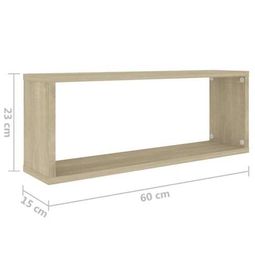 Kockaste zidne police 6 kom boja hrasta 60 x 15 x 23 cm drvene - sonoma hrast 60 x 15 x 23 cm 6 1 Cijena