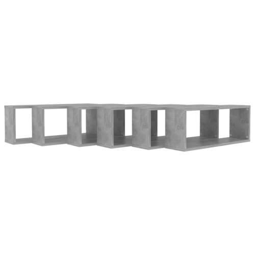 Kockaste zidne police 6 kom boja betona 60 x 15 x 23 cm drvene - Beton siva 60 x 15 x 23 cm 6 1 Cijena