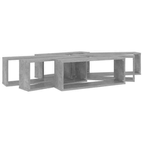 Kockaste zidne police 6 kom boja betona 60 x 15 x 23 cm drvene - Beton siva 60 x 15 x 23 cm 6 1 Cijena