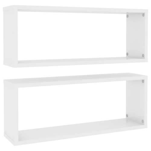 Kockaste zidne police 2 kom sjajne bijele 60x15x23 cm drvene - Visoko sjajno bijela 60 x 15 x 23 cm 2 1 Cijena