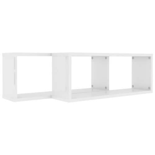 Kockaste zidne police 2 kom sjajne bijele 60x15x23 cm drvene - Visoko sjajno bijela 60 x 15 x 23 cm 2 1 Cijena