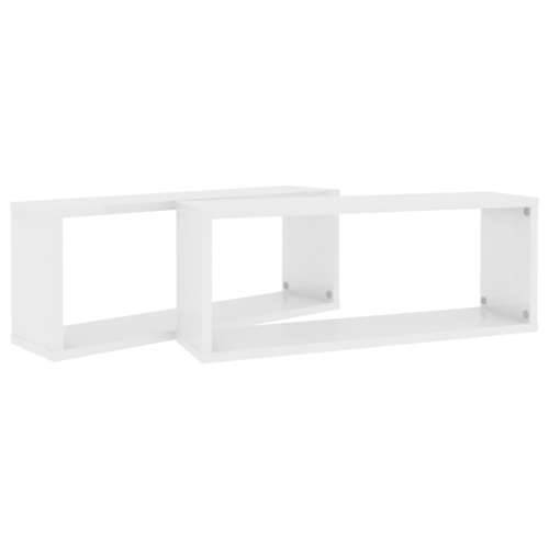 Kockaste zidne police 2 kom sjajne bijele 60x15x23 cm drvene - Visoko sjajno bijela 60 x 15 x 23 cm 2 1 Cijena