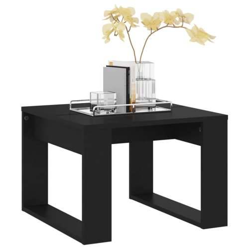 Bočni stolić crni 50 x 50 x 35 cm od konstruiranog drva - Crna 50 x 50 cm 1 Cijena
