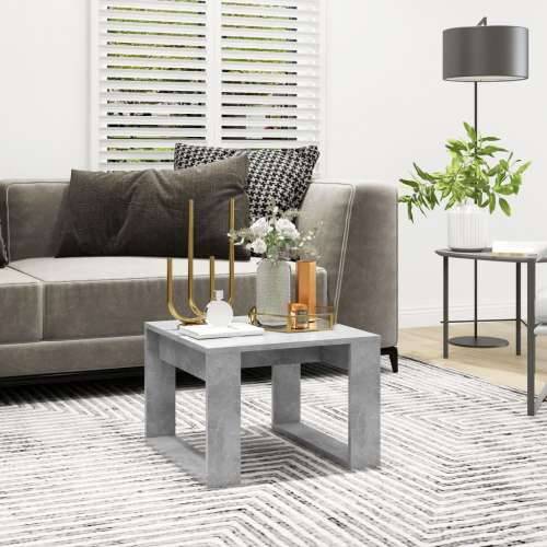 Bočni stolić siva boja betona 50 x 50 x 35 cm konstruirano drvo - Beton siva 50 x 50 cm 1 Cijena
