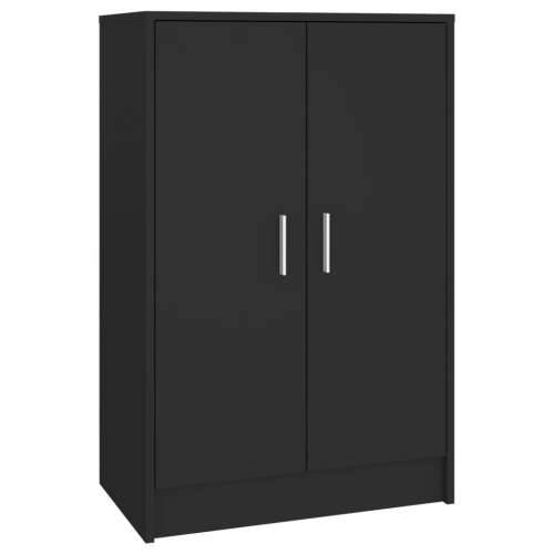 Ormarić za cipele crni 60 x 35 x 92 cm konstruirano drvo - Crna 60 x 35 x 92 cm 1 shoe cabinet with door Cijena
