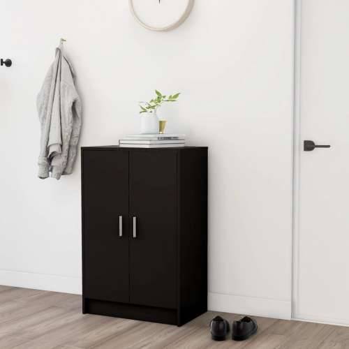 Ormarić za cipele crni 60 x 35 x 92 cm konstruirano drvo - Crna 60 x 35 x 92 cm 1 shoe cabinet with door Cijena