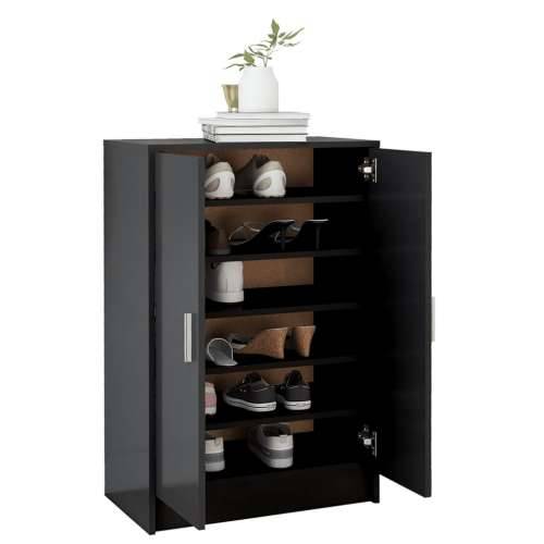 Ormarić za cipele crni 60 x 35 x 92 cm konstruirano drvo - Crna 60 x 35 x 92 cm 1 shoe cabinet with door Cijena