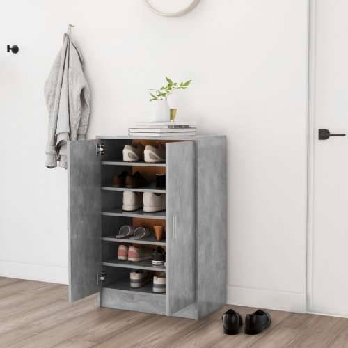Ormarić za cipele boja betona 60 x 35 x 92 cm konstruirano drvo - Beton siva 60 x 35 x 92 cm 1 shoe cabinet with door Cijena