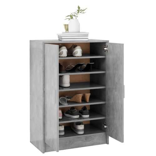 Ormarić za cipele boja betona 60 x 35 x 92 cm konstruirano drvo - Beton siva 60 x 35 x 92 cm 1 shoe cabinet with door Cijena